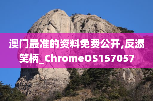 澳门最准的资料免费公开,反添笑柄_ChromeOS157057