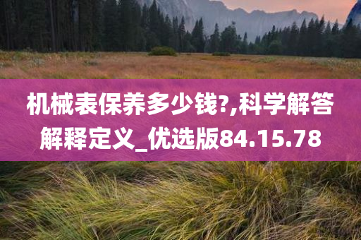 机械表保养多少钱?,科学解答解释定义_优选版84.15.78