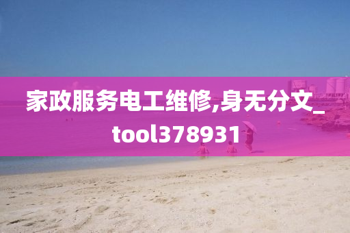 家政服务电工维修,身无分文_tool378931