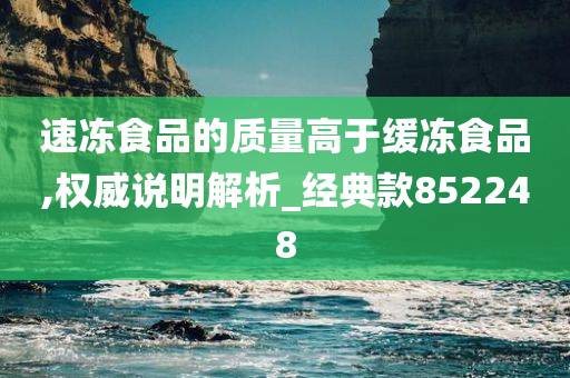 速冻食品的质量高于缓冻食品,权威说明解析_经典款852248