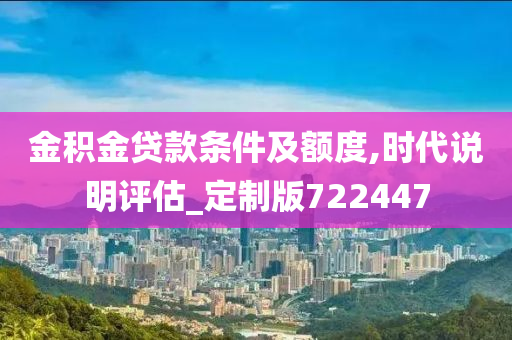 金积金贷款条件及额度,时代说明评估_定制版722447