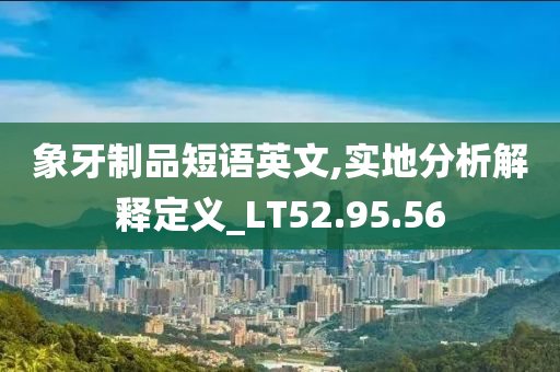 象牙制品短语英文,实地分析解释定义_LT52.95.56