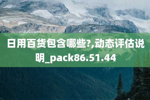 日用百货包含哪些?,动态评估说明_pack86.51.44