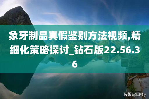 象牙制品真假鉴别方法视频,精细化策略探讨_钻石版22.56.36