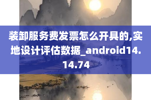 装卸服务费发票怎么开具的,实地设计评估数据_android14.14.74