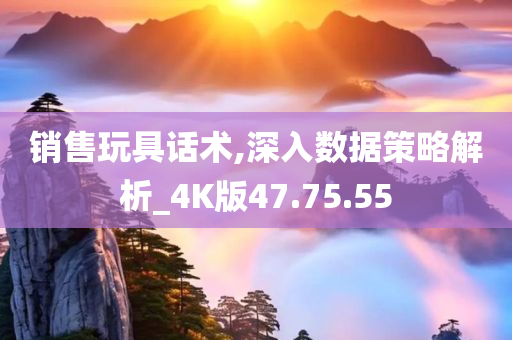 销售玩具话术,深入数据策略解析_4K版47.75.55