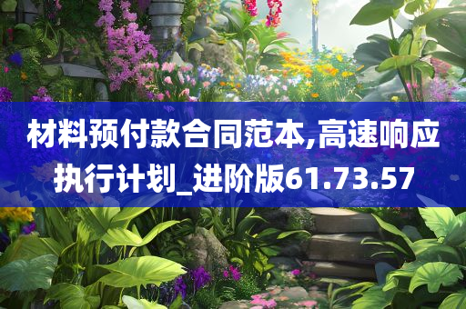 材料预付款合同范本,高速响应执行计划_进阶版61.73.57