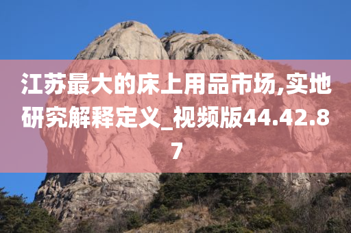 江苏最大的床上用品市场,实地研究解释定义_视频版44.42.87