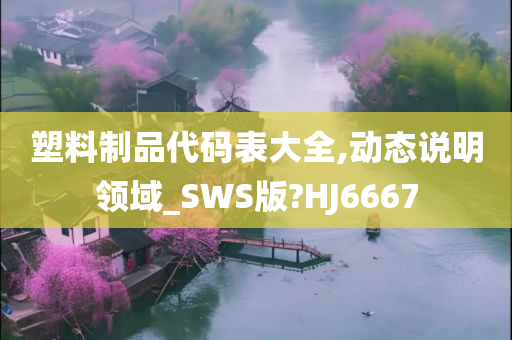 塑料制品代码表大全,动态说明领域_SWS版?HJ6667