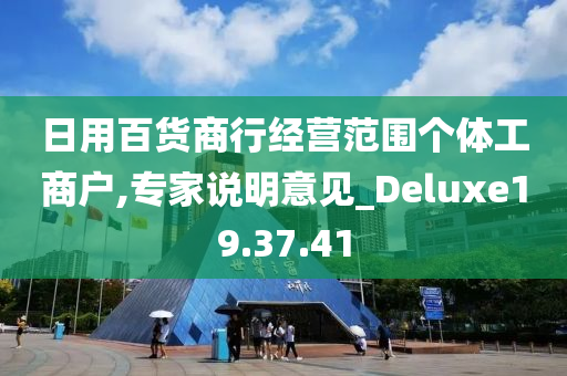 日用百货商行经营范围个体工商户,专家说明意见_Deluxe19.37.41