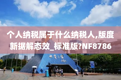 个人纳税属于什么纳税人,版度新据解态效_标准版?NF8786