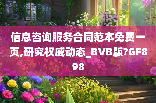 信息咨询服务合同范本免费一页,研究权威动态_BVB版?GF898