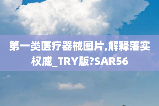 第一类医疗器械图片,解释落实权威_TRY版?SAR56