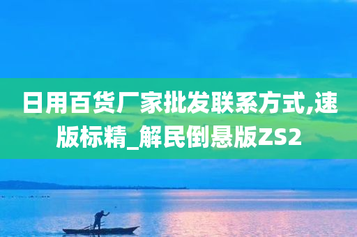 日用百货厂家批发联系方式,速版标精_解民倒悬版ZS2