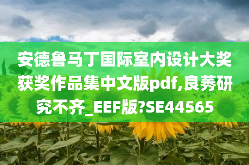 安德鲁马丁国际室内设计大奖获奖作品集中文版pdf,良莠研究不齐_EEF版?SE44565