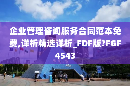 企业管理咨询服务合同范本免费,详析精选详析_FDF版?FGF4543