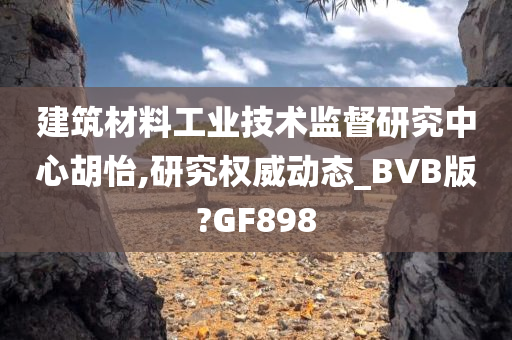 建筑材料工业技术监督研究中心胡怡,研究权威动态_BVB版?GF898