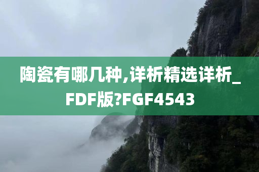 陶瓷有哪几种,详析精选详析_FDF版?FGF4543