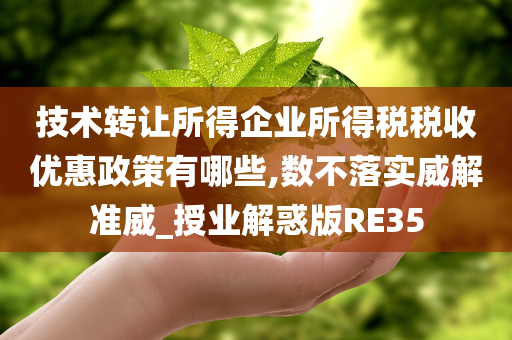 技术转让所得企业所得税税收优惠政策有哪些,数不落实威解准威_授业解惑版RE35