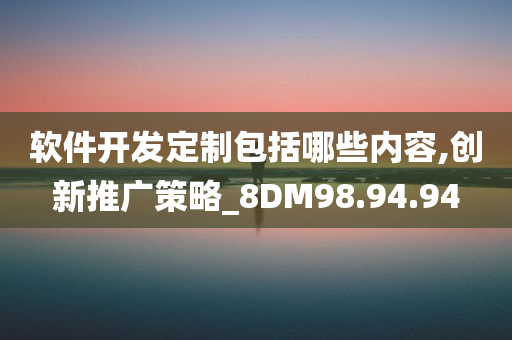 软件开发定制包括哪些内容,创新推广策略_8DM98.94.94