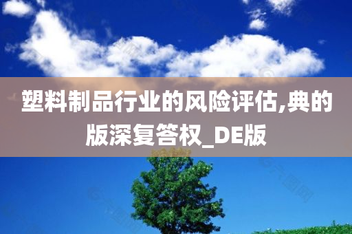 塑料制品行业的风险评估,典的版深复答权_DE版