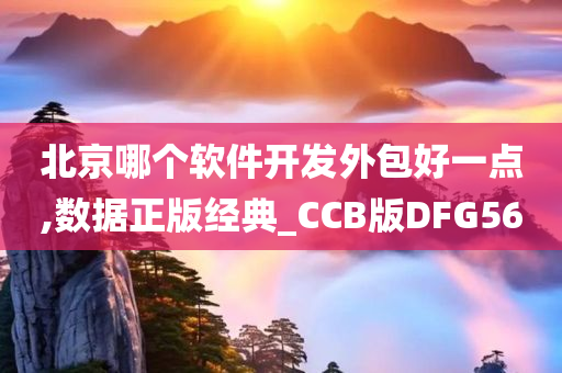 北京哪个软件开发外包好一点,数据正版经典_CCB版DFG56