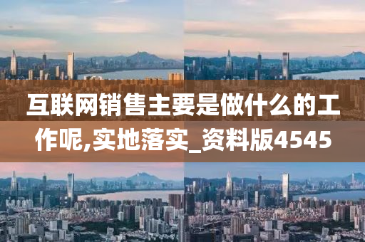 互联网销售主要是做什么的工作呢,实地落实_资料版4545