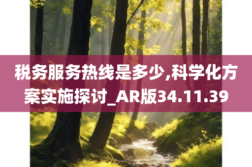 税务服务热线是多少,科学化方案实施探讨_AR版34.11.39