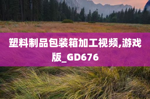 塑料制品包装箱加工视频,游戏版_GD676