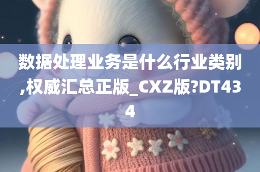 数据处理业务是什么行业类别,权威汇总正版_CXZ版?DT434