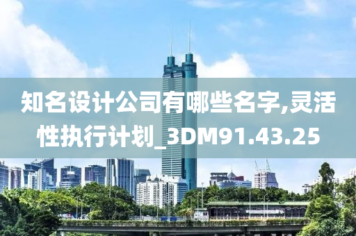 知名设计公司有哪些名字,灵活性执行计划_3DM91.43.25