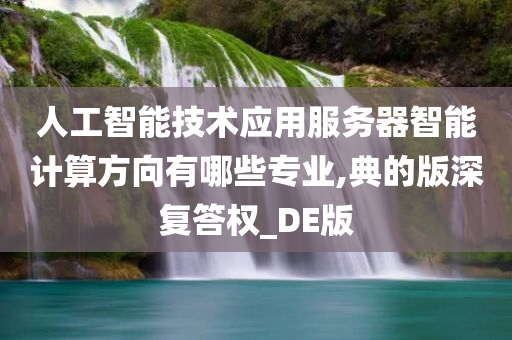 人工智能技术应用服务器智能计算方向有哪些专业,典的版深复答权_DE版