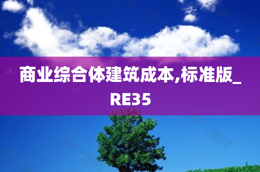 商业综合体建筑成本,标准版_RE35