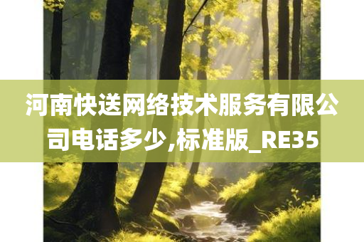 河南快送网络技术服务有限公司电话多少,标准版_RE35