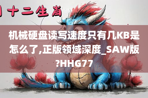 机械硬盘读写速度只有几KB是怎么了,正版领域深度_SAW版?HHG77