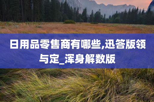 日用品零售商有哪些,迅答版领与定_浑身解数版