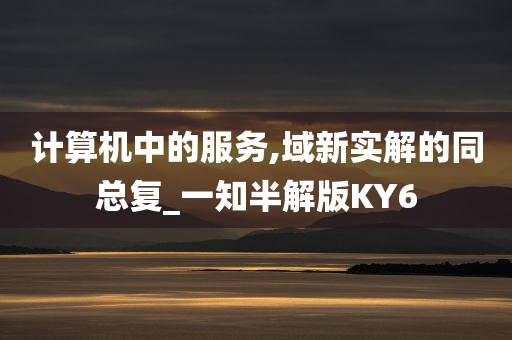 计算机中的服务,域新实解的同总复_一知半解版KY6