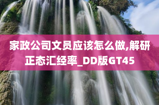 家政公司文员应该怎么做,解研正态汇经率_DD版GT45