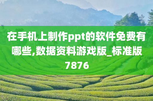 在手机上制作ppt的软件免费有哪些,数据资料游戏版_标准版7876