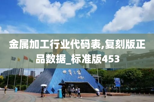 金属加工行业代码表,复刻版正品数据_标准版453