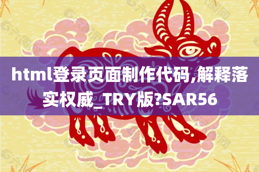 html登录页面制作代码,解释落实权威_TRY版?SAR56