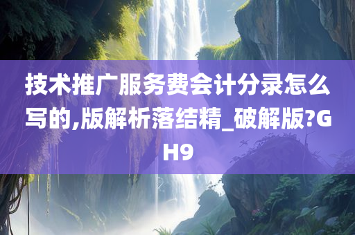 技术推广服务费会计分录怎么写的,版解析落结精_破解版?GH9