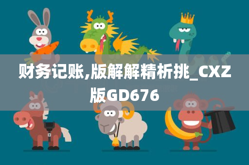 财务记账,版解解精析挑_CXZ版GD676