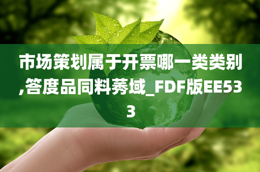 市场策划属于开票哪一类类别,答度品同料莠域_FDF版EE533