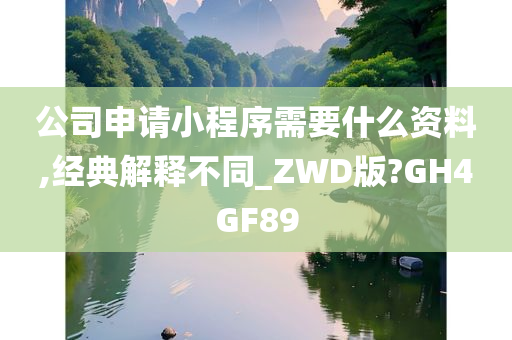 公司申请小程序需要什么资料,经典解释不同_ZWD版?GH4GF89