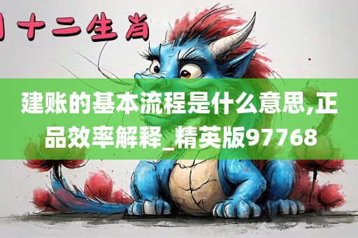 建账的基本流程是什么意思,正品效率解释_精英版97768