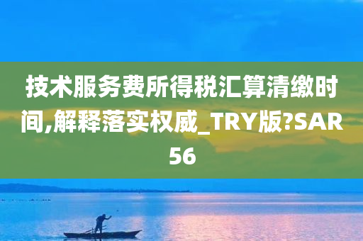 技术服务费所得税汇算清缴时间,解释落实权威_TRY版?SAR56