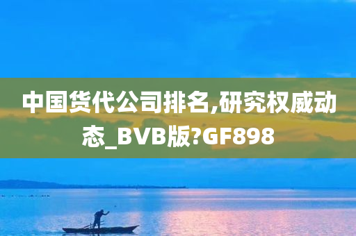 中国货代公司排名,研究权威动态_BVB版?GF898