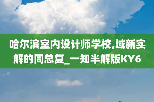 哈尔滨室内设计师学校,域新实解的同总复_一知半解版KY6