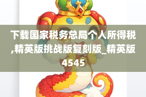 下载国家税务总局个人所得税,精英版挑战版复刻版_精英版4545